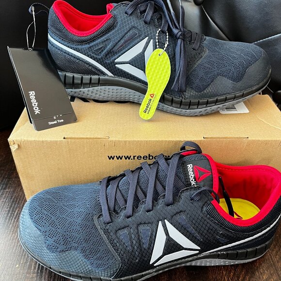 Reebok Sublite Cushion Work Alloy Safety Toe Shoes RB4041 Black Men’s Size 10 NW - Picture 1 of 4